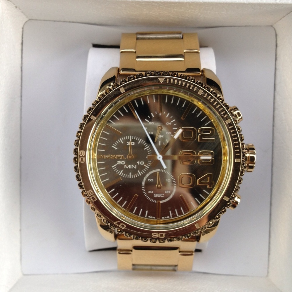 Diesel Gold Tone Chronograph Watch